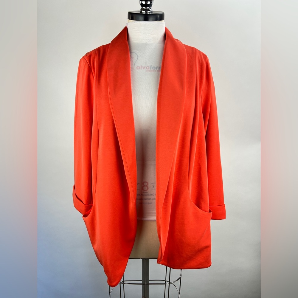 💚 2808. Skies Are Blue Vibrant Coral Blazer